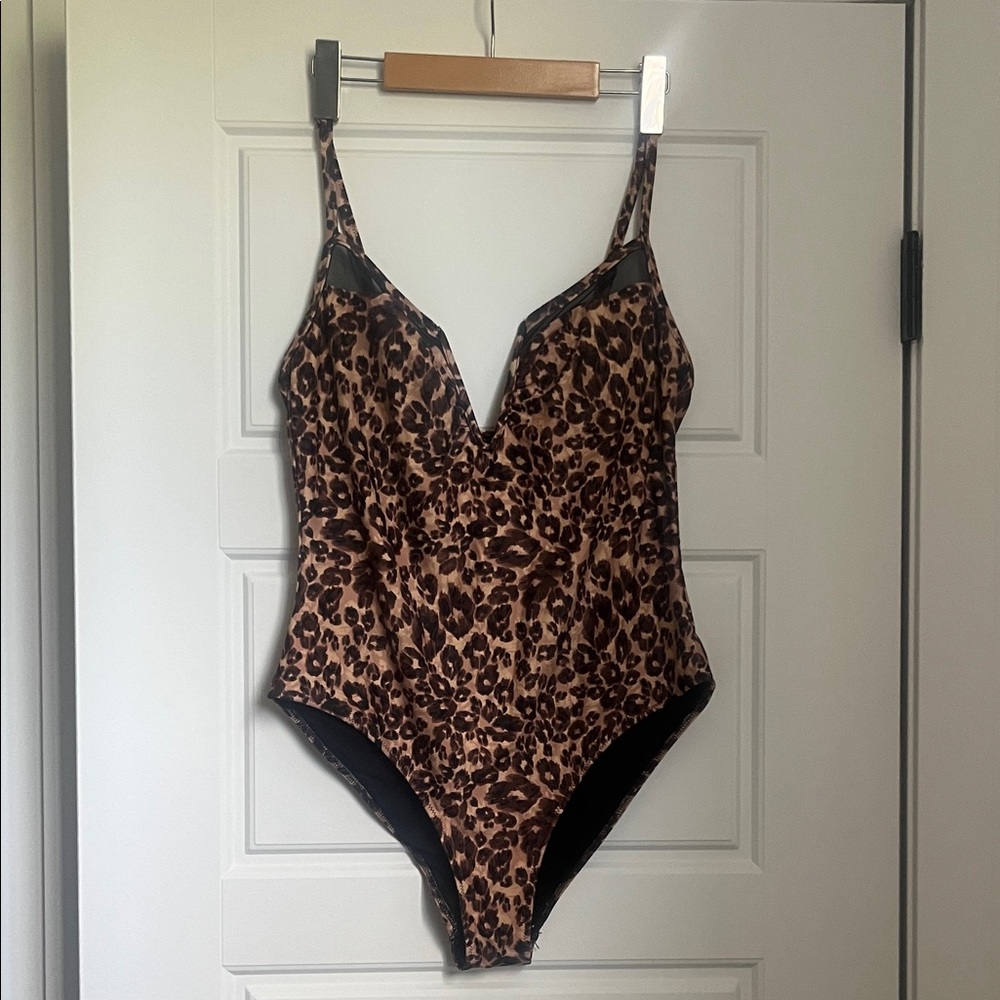 Leopard Print One-Piece Swimsuit